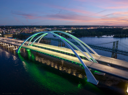image of I-74 bridge crossing the Mississippi River